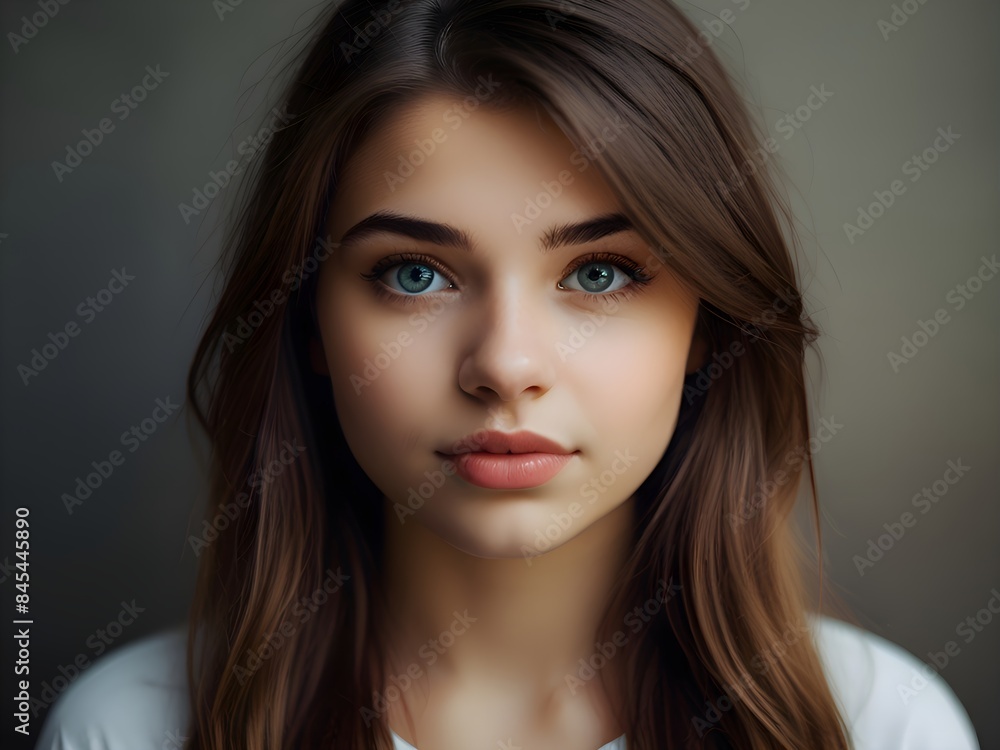 beautifuk teenager female standing in a studio beautifuk teenager female standing in a studio