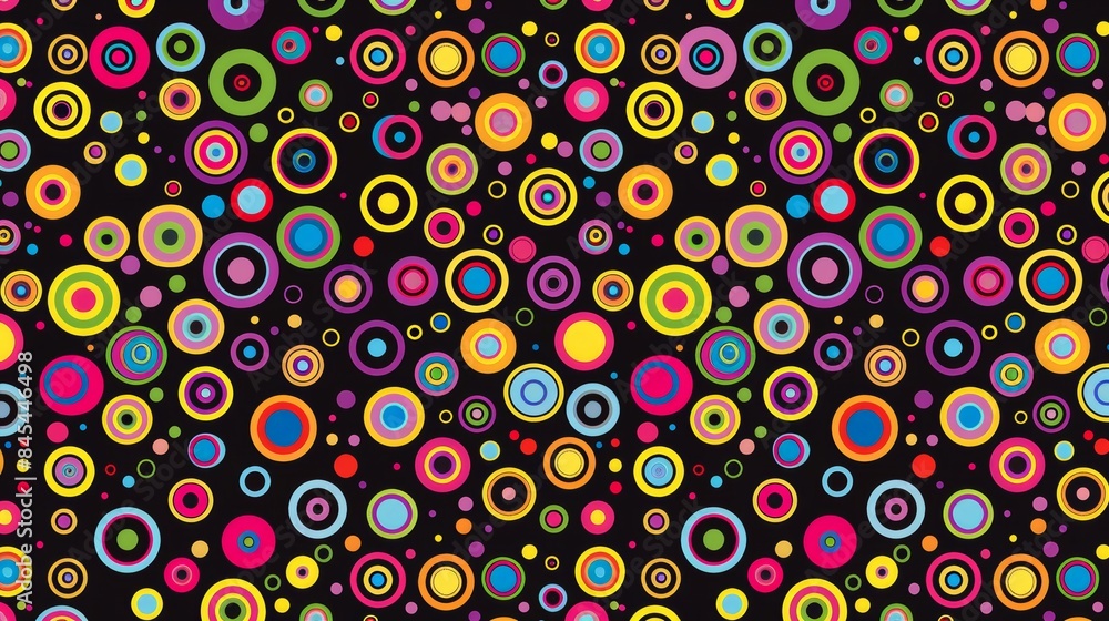 Vibrant abstract colorful circles pattern background