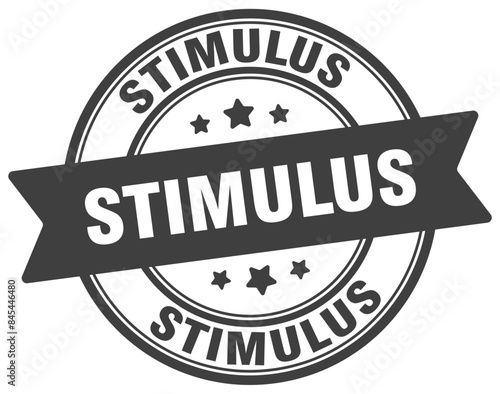 stimulus stamp. stimulus label on transparent background. round sign