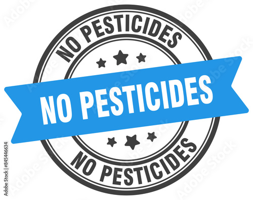 no pesticides stamp. no pesticides label on transparent background. round sign