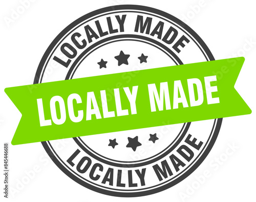 locally made stamp. locally made label on transparent background. round sign