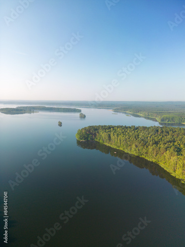 Plakat w ramie Lake Sławskie in the Lubusz Voivodeship, Poland