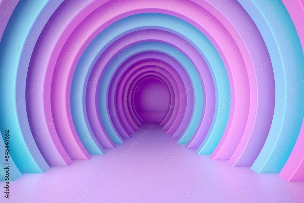 Obraz premium Colorful abstract tunnel with modern gradient design