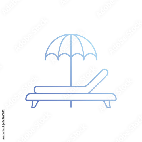 Sunbed vector icon