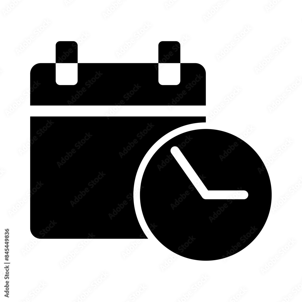 schedule icon, silhouette vector isolated on white background. simple and modern design schedule icon, silhouette vector isolated on white background. simple and modern design
