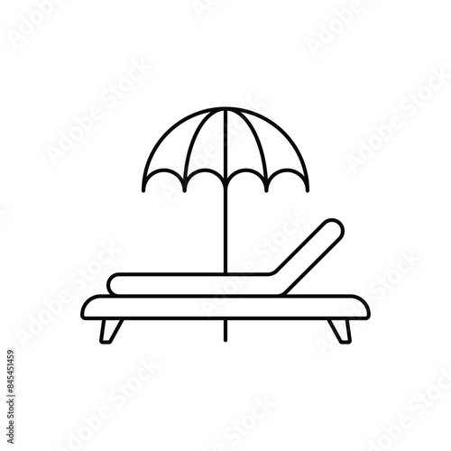 Sunbed vector icon