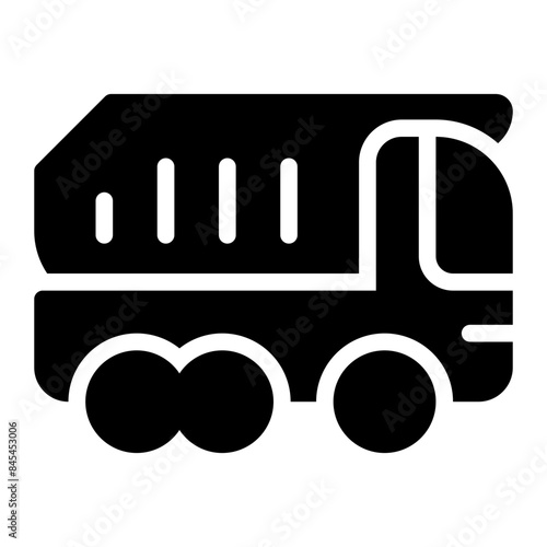dumper truck glyph icon