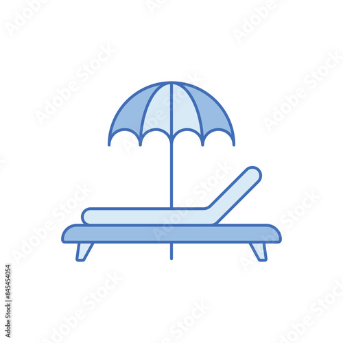 Sunbed vector icon