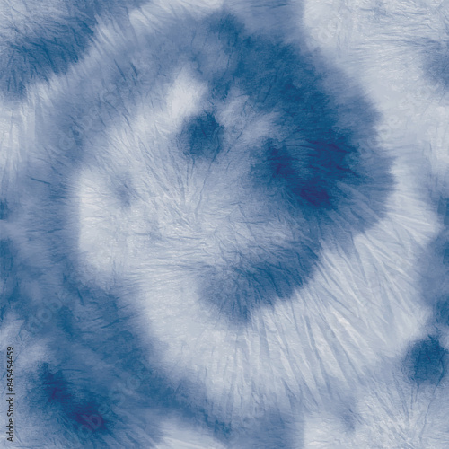 Blue Tie Dye Swirl. Indigo Tie Dye Swirl. Indigo Pastel Print. Seamless Gradient Indigo. Blue Swirl Pattern. Vector Indigo Tye Dye. Japanese Denim Repeat. Navy Tie Dye. Spiral Navy Background