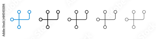 Code Fork Icon Set Data merging and branching symbol, useful in software development and data management.