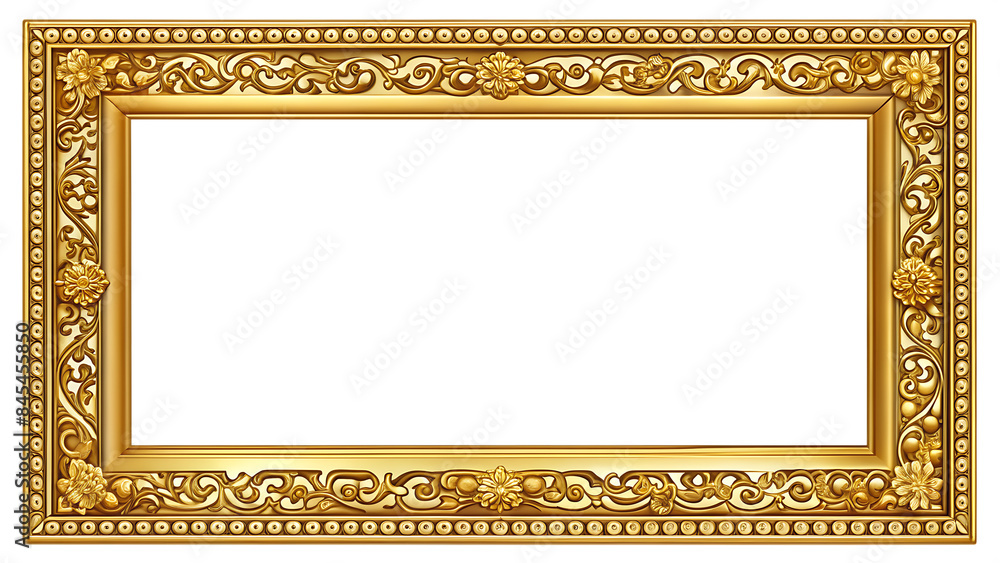 gold frame isolated on white gold frame isolated on white