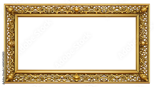 gold frame isolated on white