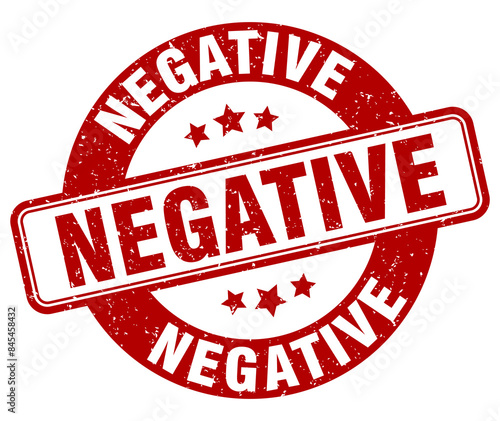 negative stamp. negative label. round grunge sign