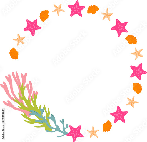 Circle Starfish Frame Border