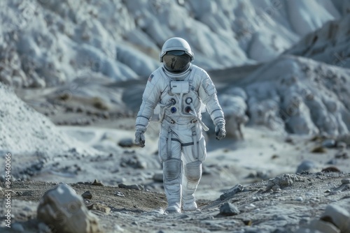 Each time the astronaut looked up from his walking path, he was reminded of the vastness of space and the extraordinary opportunity he had to explore a new world