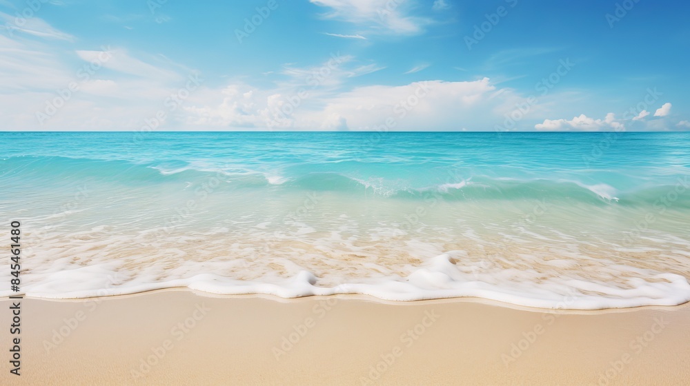 Sand and tropical sea background. Summer vacation concept.