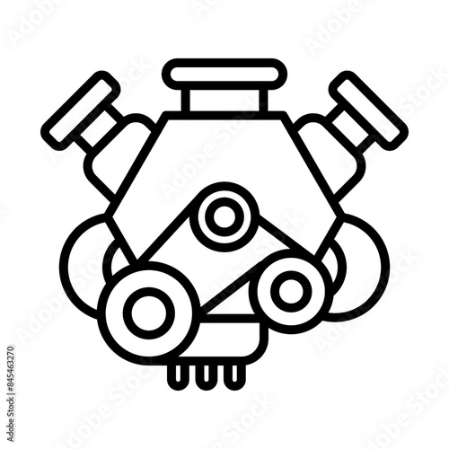 Engine line icon