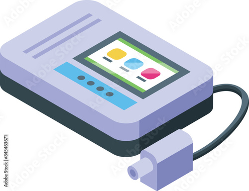 Modern glucometer measuring blood sugar level for diabetes control