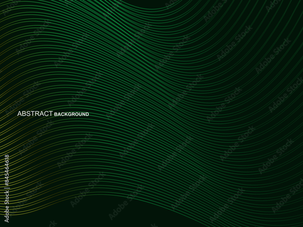 Premium background design with wavy green stripes pattern. Vector horizontal template for digital luxury business banner, contemporary formal invitation, luxury voucher, gift certificate, etc. Premium background design with wavy green stripes pattern. Vector horizontal template for digital luxury business banner, contemporary formal invitation, luxury voucher, gift certificate, etc.