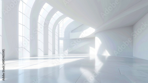 Open Contemporary Gallery with Bright Background