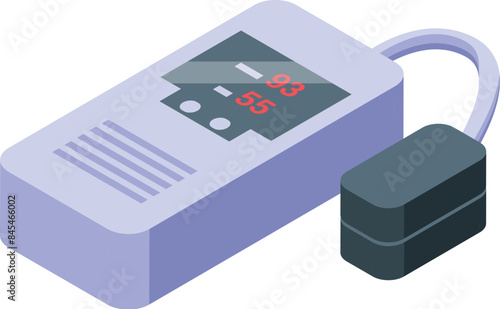 Portable pulse oximeter used for monitoring oxygen saturation and pulse rate, essential for healthcare professionals and patients