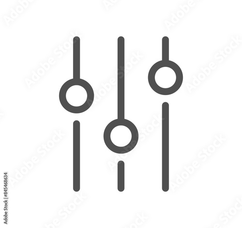 Setup and settings related icon outline and linear symbol.	
