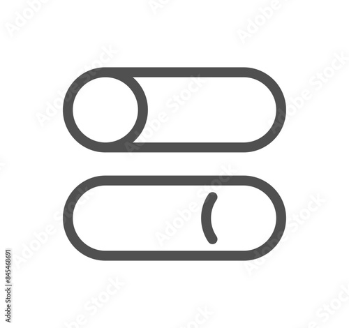 Setup and settings related icon outline and linear symbol.	

