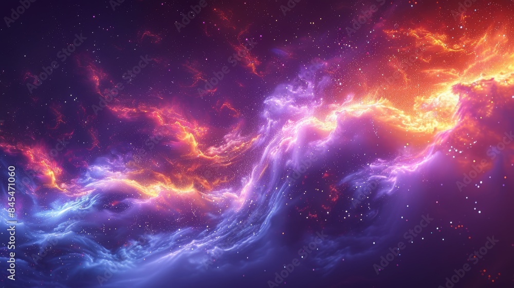 Fototapeta premium Ethereal Glow: Surreal Abstract Form in Vibrant Dusk Landscape