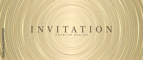 Elegant gold vector art background with golden gradient and circles pattern. Luxury illustration for cards, invitation, poster, wedding card, luxe invite, prestigious voucher. Premium template.