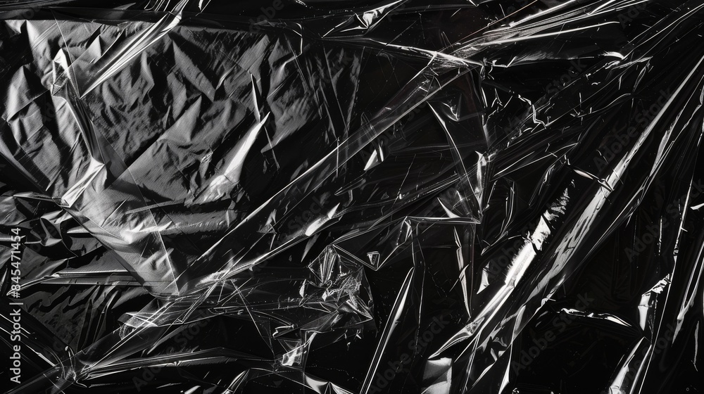 Abstract Black Plastic Wrinkled Texture Background Abstract Black Plastic Wrinkled Texture Background