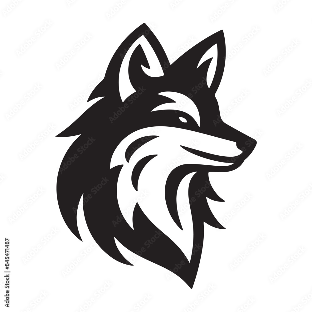 a fox head vector design art illustration a fox head vector design art illustration