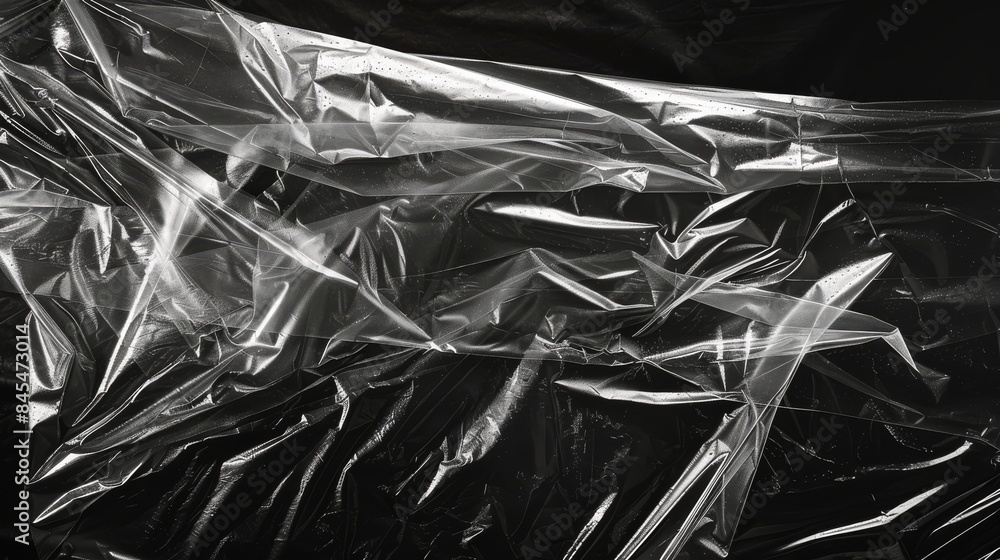 Clear Wrinkled Plastic Sheet Background for Abstract Design Concepts Clear Wrinkled Plastic Sheet Background for Abstract Design Concepts