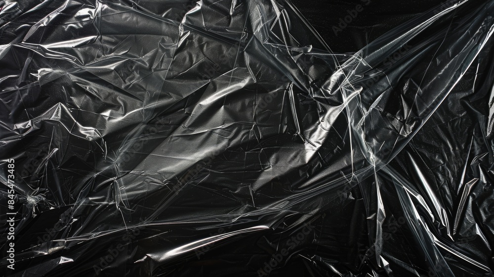 Shimmering Black Background Plastic Texture Abstract Wrinkled Surface Shimmering Black Background Plastic Texture Abstract Wrinkled Surface
