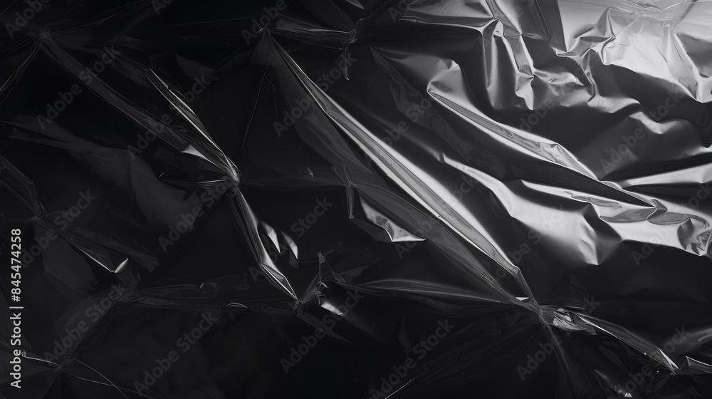 Abstract Black Plastic Wrinkled Texture Background for Modern Design and Creative Projects Abstract Black Plastic Wrinkled Texture Background for Modern Design and Creative Projects