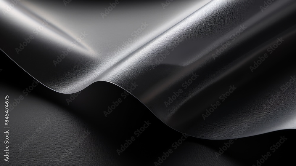 Abstract Close-Up of Metallic Shiny Fabric with Smooth Curves and Textures Abstract Close-Up of Metallic Shiny Fabric with Smooth Curves and Textures