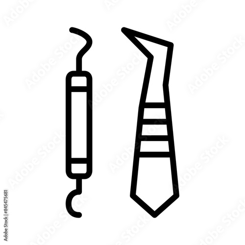 tweezers icon line vector design illustration in trendy style