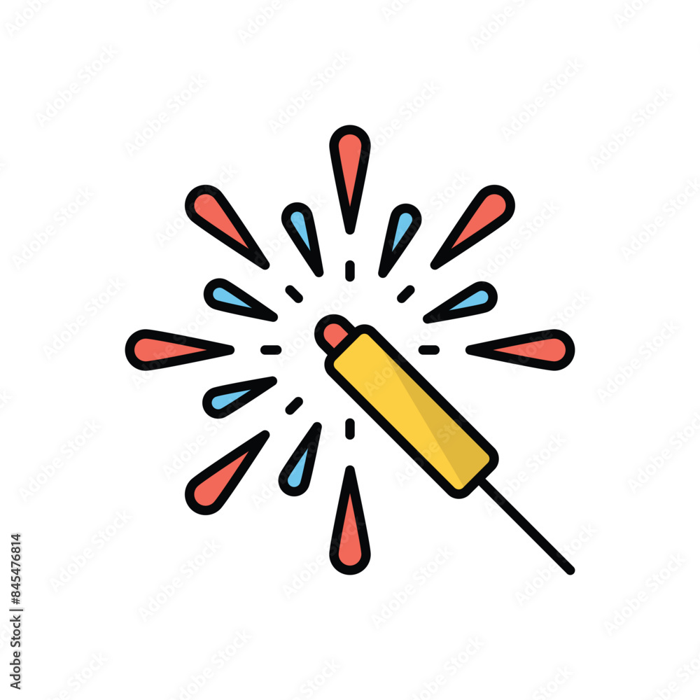 Sparkler vector icon Sparkler vector icon