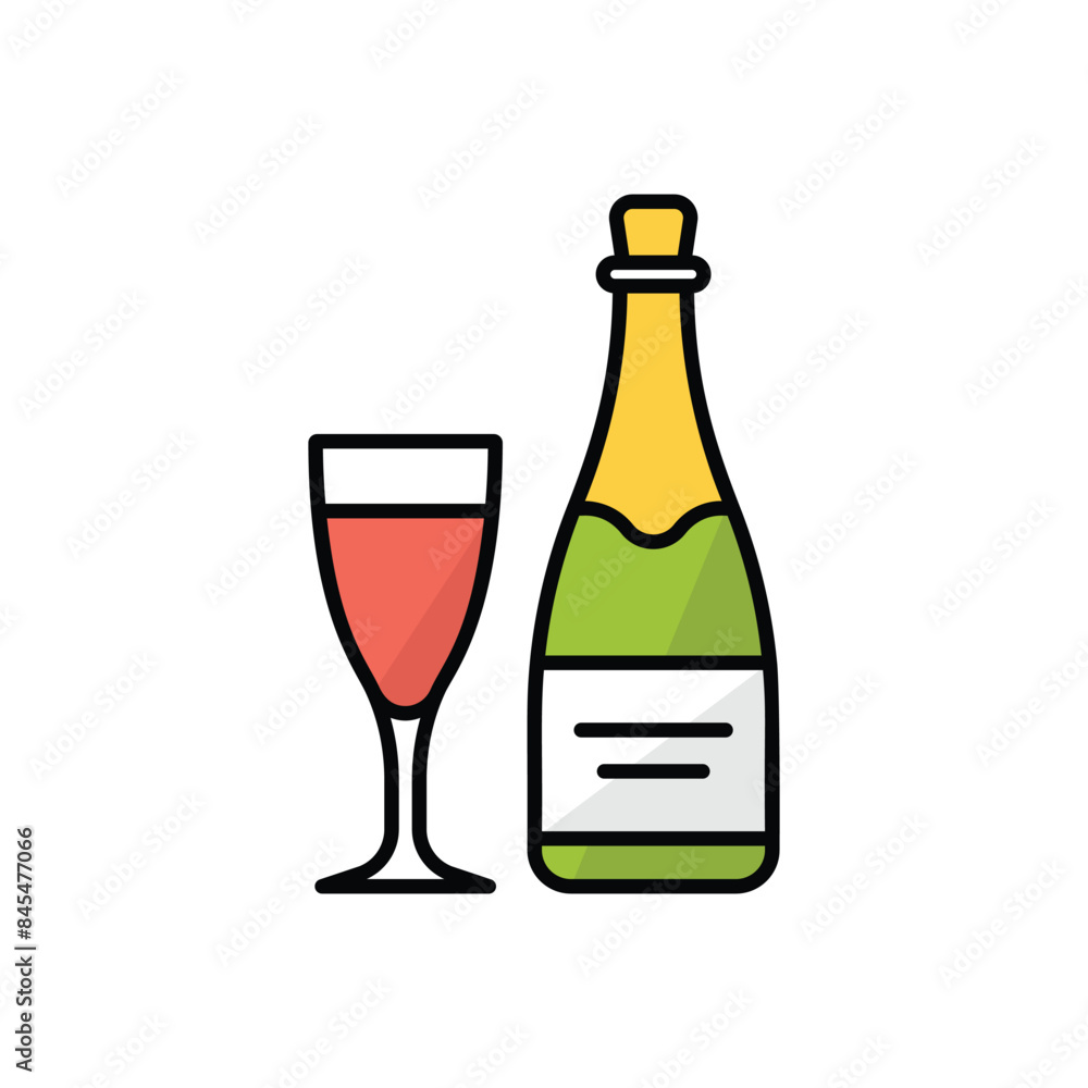 Champagne vector icon Champagne vector icon