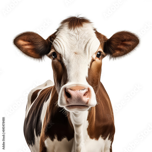 A cow with a tag on its ear is staring at the camera © yurakrasil