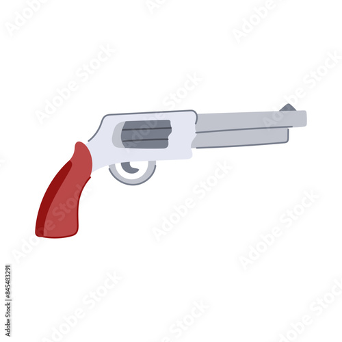ern wild west pistol cartoon. handgun colt, antique saloon, sheriff magnum ern wild west pistol sign. isolated symbol vector illustration