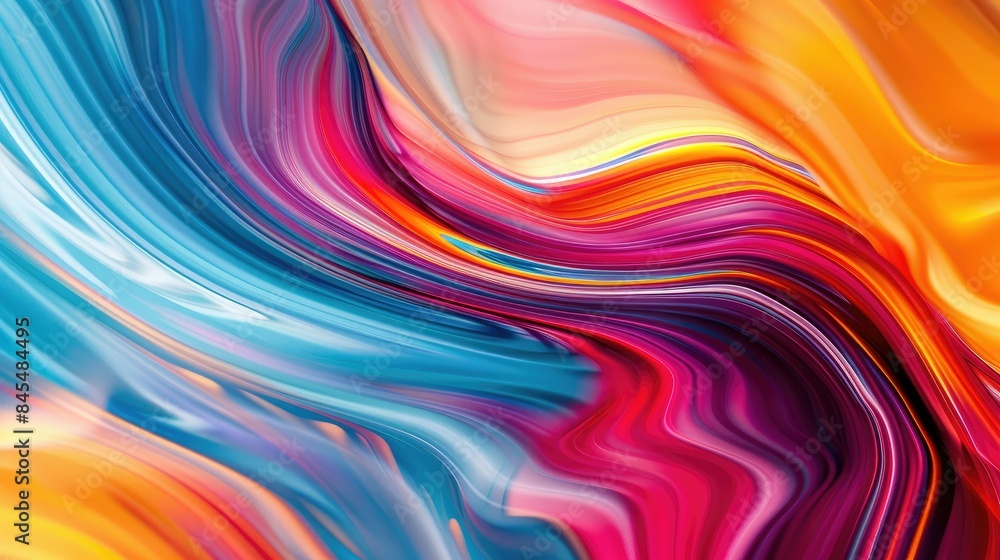 Vibrant swirls of abstract colors in motion