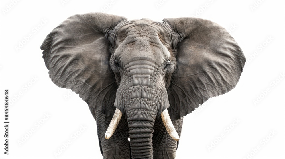Obraz premium photo of an elephant's head on a white background