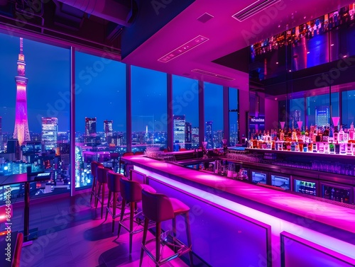 Sleek and Vibrant Nightlife in the Heart of Tokyo s Skyline photo