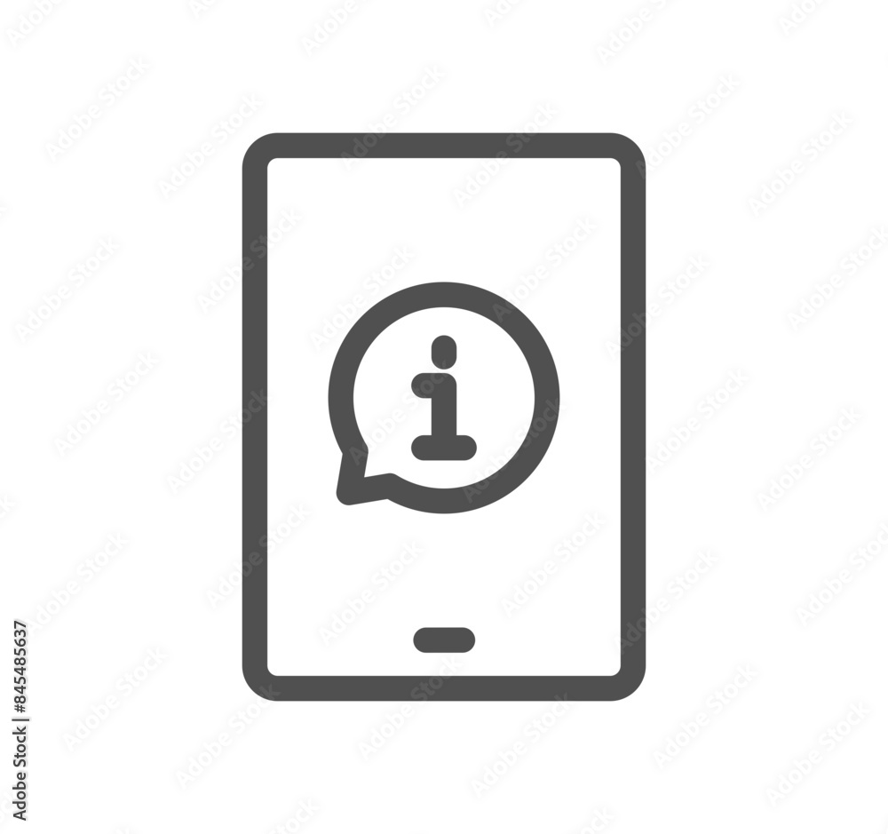 Info and help desk related icon outline and linear vector.
Info and help desk related icon outline and linear vector.