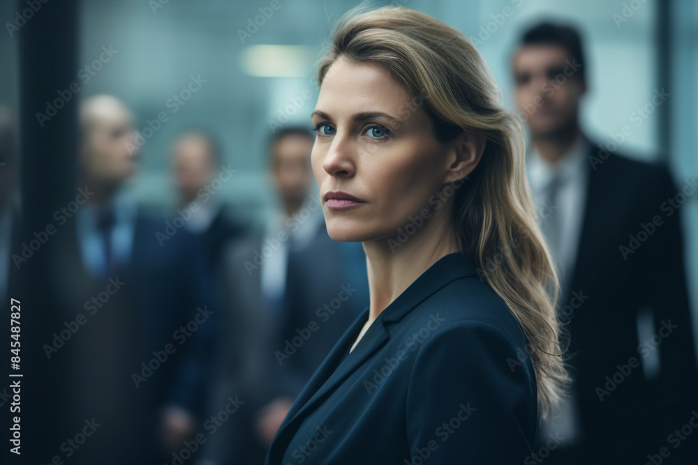 Fototapeta premium AI generated photo of hardworking people colleagues together in the office