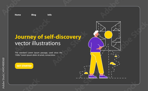 Self-Discovery Path concept Vector illustration