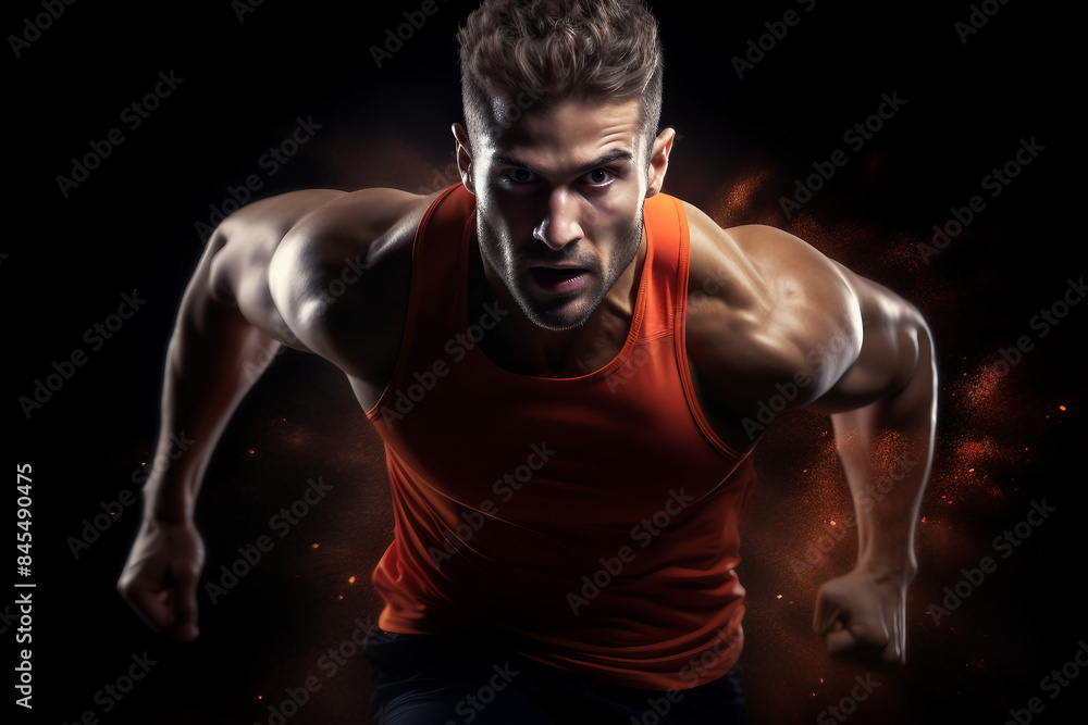 Generated by AI excited person jogging outdoors outside active way of life useful hobby