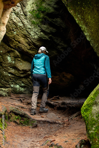 Canvas Print Wandern in Adrspach, Felsenstadt in Tschechien
