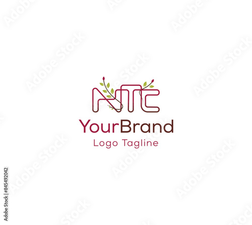 Letter NTC Logo initial concept 