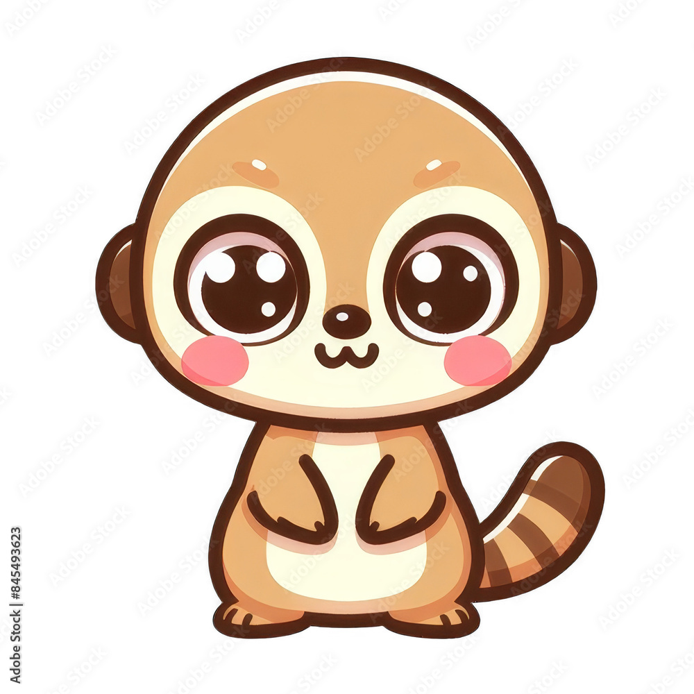 Obraz premium A cute cartoon animal with big eyes and a smile